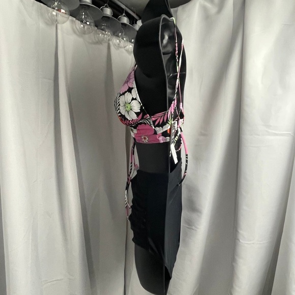 NWT Salt + Cove Bikini • Strappy Push-Up Top & Shirred High Waist Retro Bottoms - Picture 4 of 13